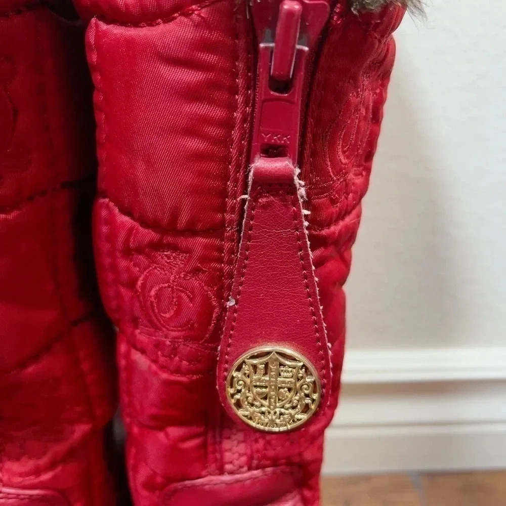 JUICY COUTURE | QUILTED  FAUX FUR SNOWFLURRY LINING WINTER WEDGE BOOTS - Picture 5 of 15